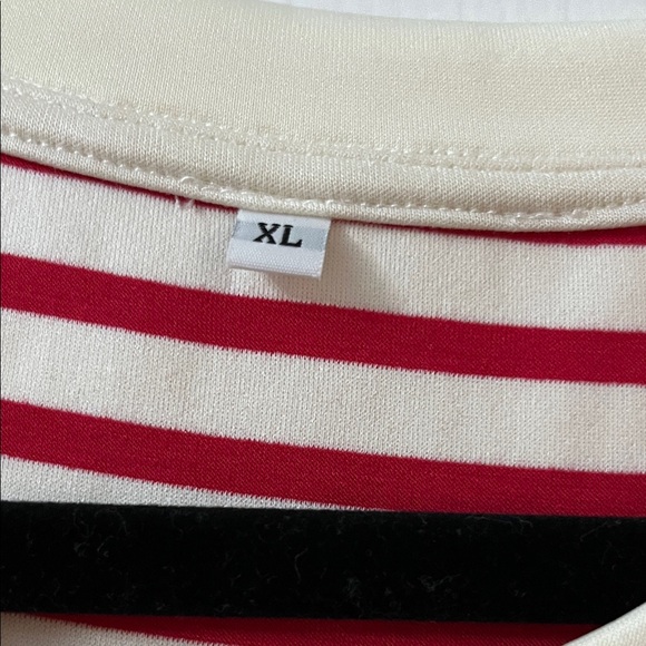 Amazon Red and White Striped Midi Dress - Picture 2 of 5